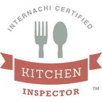 InterNACHI Kitchen Inspector badge with fork and spoon icon